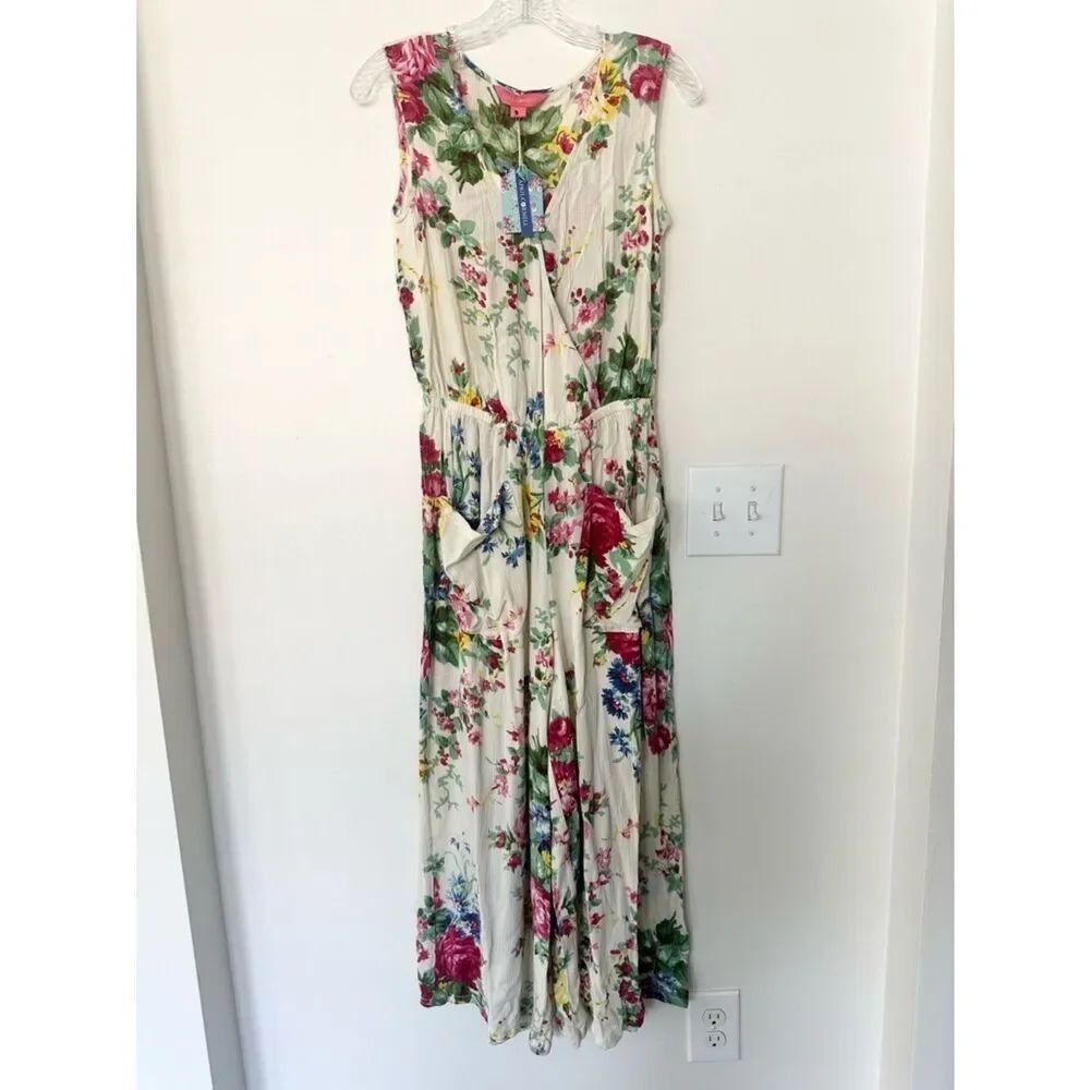 April Cornell Floral Wide Leg Jumpsuit XXS